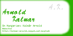 arnold kalmar business card