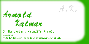arnold kalmar business card